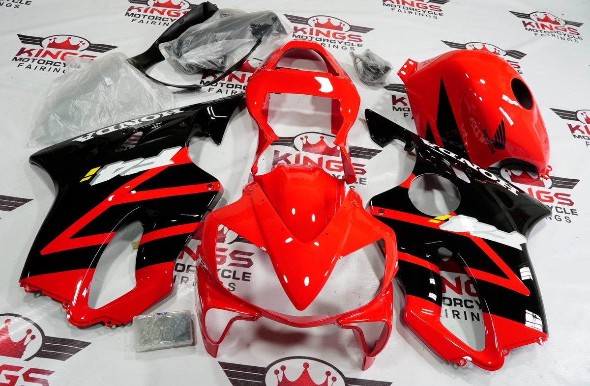 Honda CBR600F4i Fairing Kit (2001-2003) Red, Black at KingsMotorcycleFairings.com