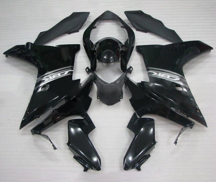 Honda CBR600F Fairings (2011-2013) Black, Silver from KingsMotorcycleFairings.com