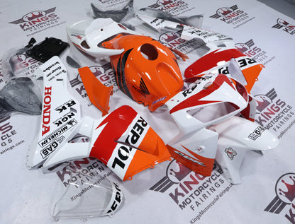Honda CBR600RR Fairing Kit (2005-2006) Repsol White, Orange, Red from KingsMotorcycleFairings.com