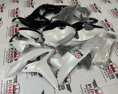 Honda CBR600RR Fairing Kit (2007-2008) Black, Pearl White Split at KingsMotorcycleFairings.com