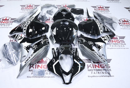 Honda CBR600RR Fairing Kit (2009-2012) Black, Silver, White Bull at KingsMotorcycleFairings.com