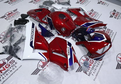 Honda CBR600RR Fairing Kit (2013-2023) Candy Red, Dark Blue, White at KingsMotorcycleFairings.com