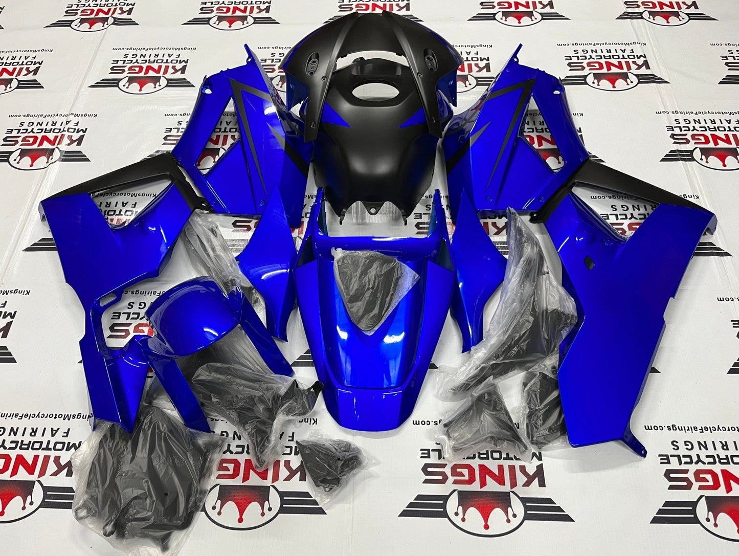Honda CBR600RR Fairing Kit (2024-2025) Blue, Matte Black from KingsMotorcycleFairings.com