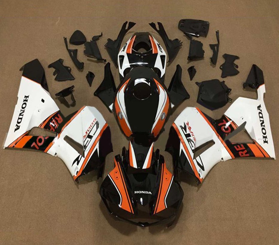 Honda CBR600RR Fairing Kit (2026) Black, Orange, White Repsol at KingsMotorcycleFairings.com