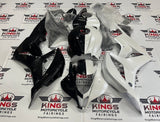 Honda CBR600RR Fairing Set (2007-2008) Black, Pearl White Split at KingsMotorcycleFairings.com