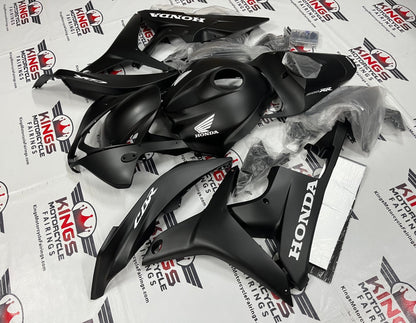 Honda CBR600RR Fairing Set (2007-2008) Matte Black, White at KingsMotorcycleFairings.com