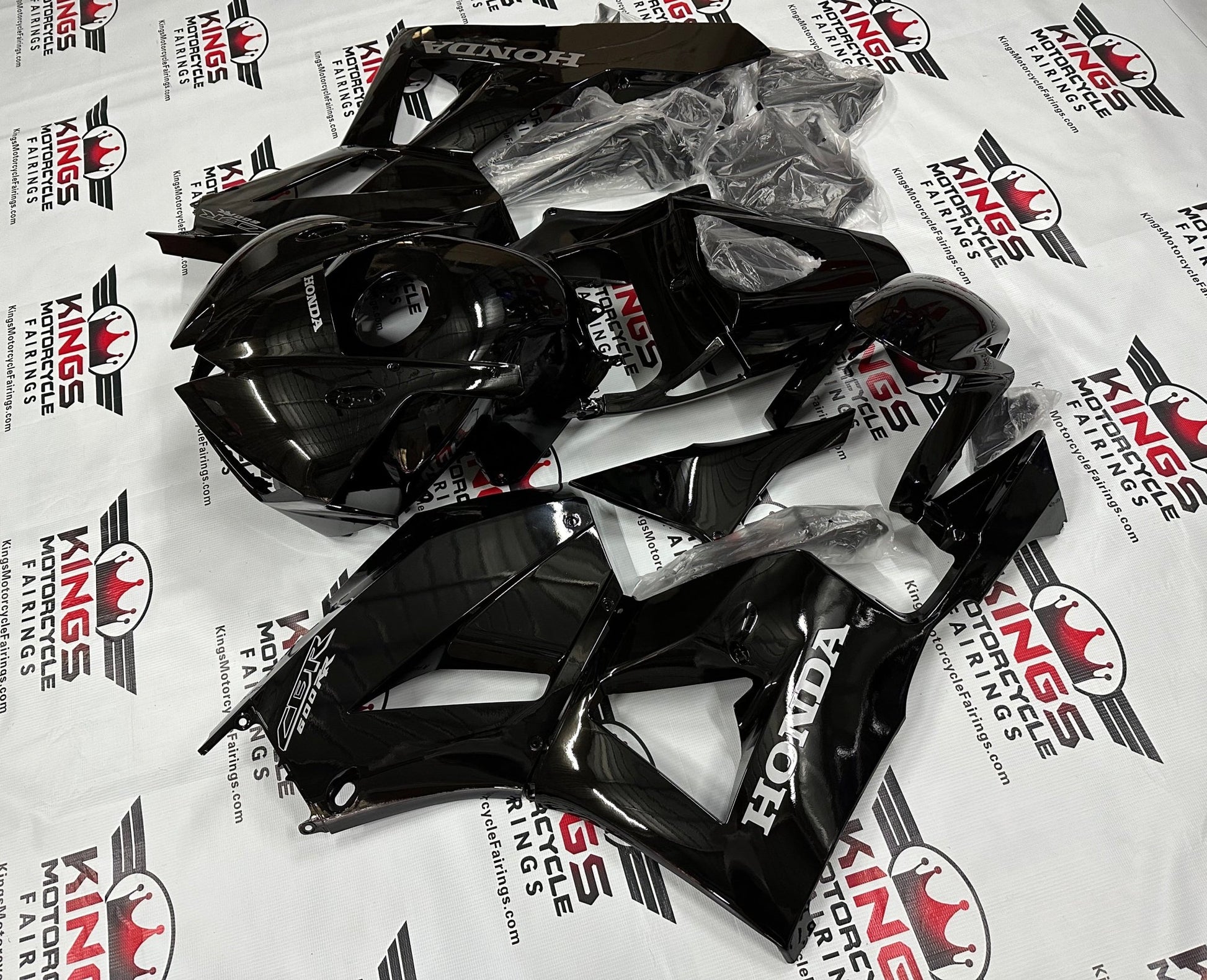 Honda CBR600RR Fairing Set (2013-2023) Black, Gray at KingsMotorcycleFairings.com
