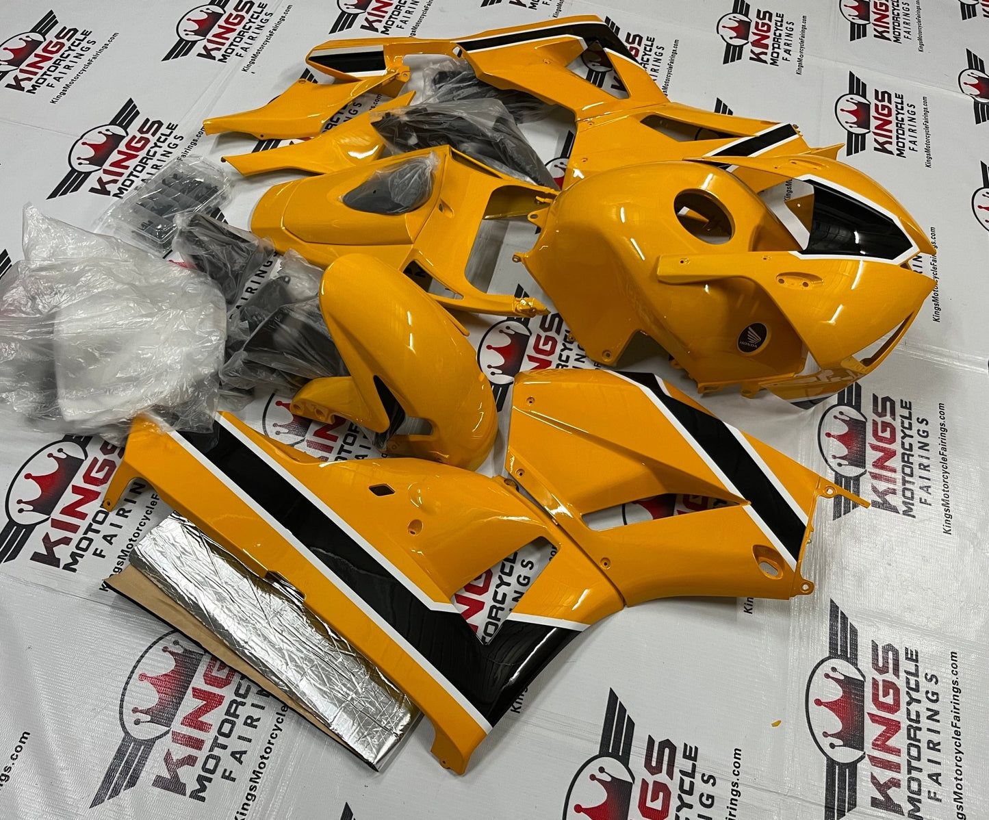 Honda CBR600RR Fairing Set (2013-2023) Yellow, Black, White at KingsMotorcycleFairings.com