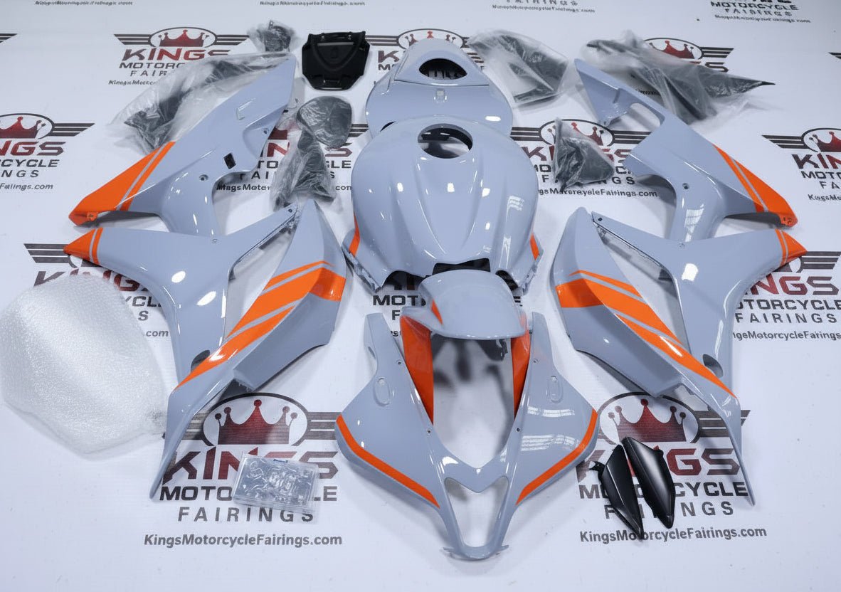Honda CBR600RR Fairings (2007-2008) Gray, Orange at KingsMotorcycleFairings.com