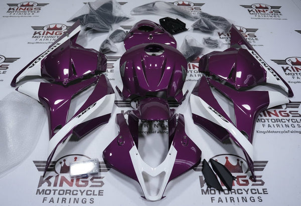 Honda CBR600RR Fairings (2009-2012) Purple, White Stripe, Black from KingsMotorcycleFairings.com