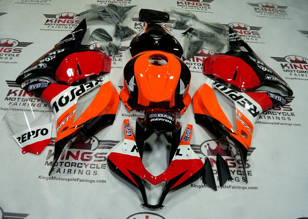 Honda CBR600RR Fairings (2009-2012) Repsol Orange, Black, Red, White at KingsMotorcycleFairings.com