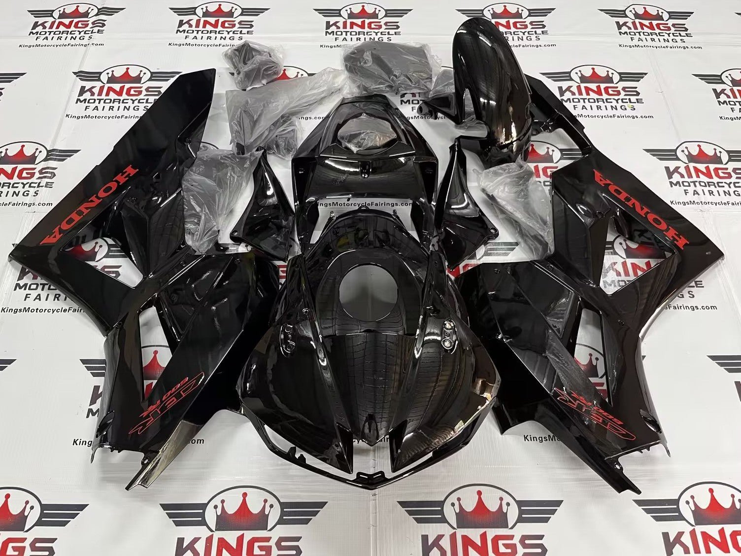 Honda CBR600RR Fairings (2013-2023) Black, Red at KingsMotorcycleFairings.com