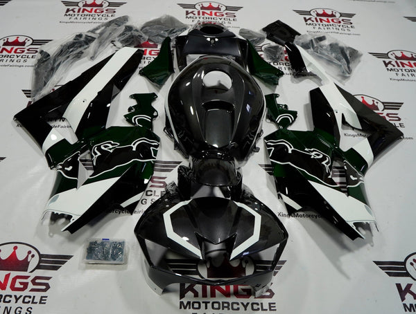 Honda CBR600RR Fairings (2013-2023) Dark Gray, Green, Black, White Bull at KingsMotorcycleFairings.com