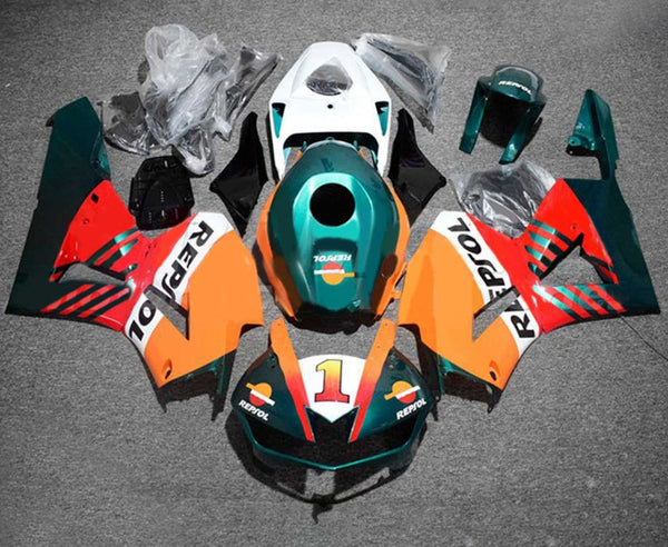 Honda CBR600RR Fairings (2013-2023) Orange, Teal, Red, White Repsol at KingsMotorcycleFairings.com