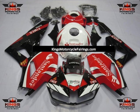 Honda CBR600RR Fairings (2026) Red, White, Black Santander at KingsMotorcycleFairings.com