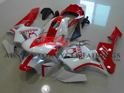 Honda CBR600RR Race Fairings (2003-2004) White, Red Pramac at KingsMotorcycleFairings.com