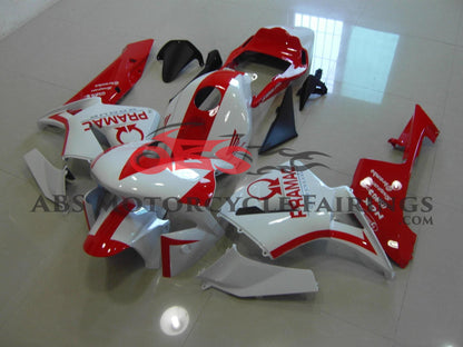 Honda CBR600RR Race Fairings (2003-2004) White, Red Pramac from KingsMotorcycleFairings.com