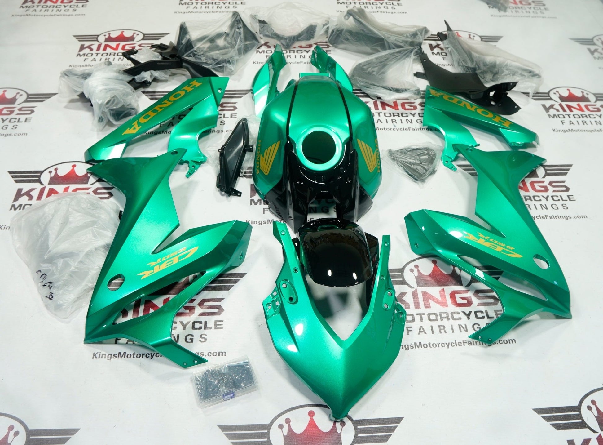 Honda CBR650R Fairing Kits (2021-2023) Green, Gold from KingsMotorcycleFairings.com