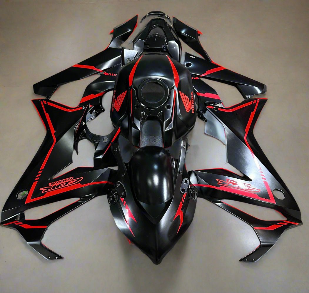 Honda CBR650R Fairings (2021-2023) Matte Black, Red Stripes – Kings ...