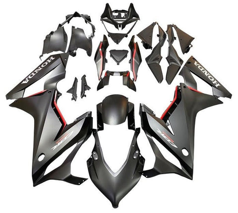 Honda CBR650R Fairings (2021-2023) Matte Black, Red at KingsMotorcycleFairings.com
