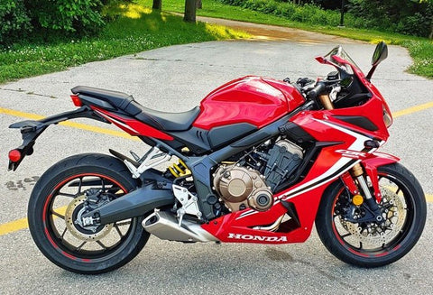 Honda CBR650R Fairings (2021-2023) Red, White, Black Stripe at KingsMotorcycleFairings.com
