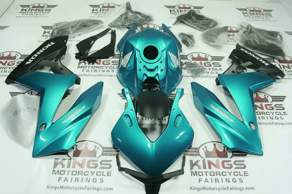 Honda CBR650R Fairings (2024-2025) Blue Turquoise, Matte Black from KingsMotorcycleFairings.com