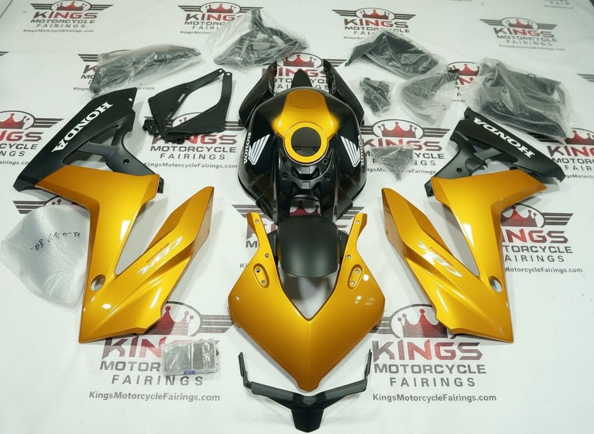 Honda CBR650R Fairings (2024-2025) Gold, Black, Matte Black from KingsMotorcycleFairings.com