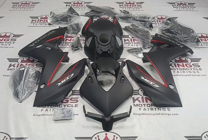 Honda CBR650R Fairings (2024-2025) Matte Black, Red Pinstripe from KingsMotorcycleFairings.com