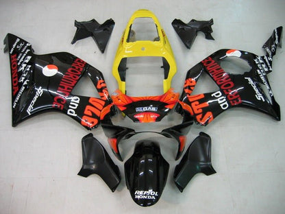 Honda CBR900RR Fairings (2002-2003) Black, Orange, Yellow Rossi at KingsMotorcycleFairings.com