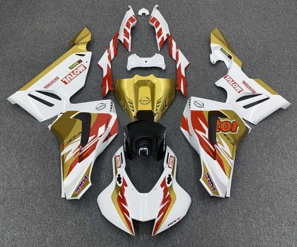 Honda CBR 1000RR-R Fairings (2020-2023) White, Gold, Red at KingsMotorcycleFairings.com