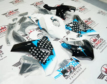 Honda CBR 1000RR (2008-2011) White, Black, Blue Splash at KingsMotorcycleFairings.com