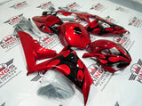 Honda CBR 1000RR Fairings (2006-2007) Red Candy Apple, Black Tribal at KingsMotorcycleFairings.com
