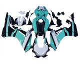 Honda CBR 1000RR Fairings (2017-2025) Blue Turquoise, Black, White at KingsMotorcycleFairings.com