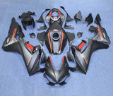 Honda CBR 1000RR Fairings (2017-2025) Matte Black, Red Stripe at KingsMotorcycleFairings.com