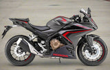 Honda CBR 400R Fairings (2022) Matte Black, Red at KingsMotorcycleFairings.com