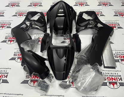 Honda CBR600RR (2005-2006) Matte Black & Gloss Black Punisher Skull Fairings at KingsMotorcycleFairings.com
