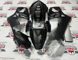 Honda CBR600RR (2005-2006) Matte Black & Gloss Black Punisher Skull Fairings at KingsMotorcycleFairings.com