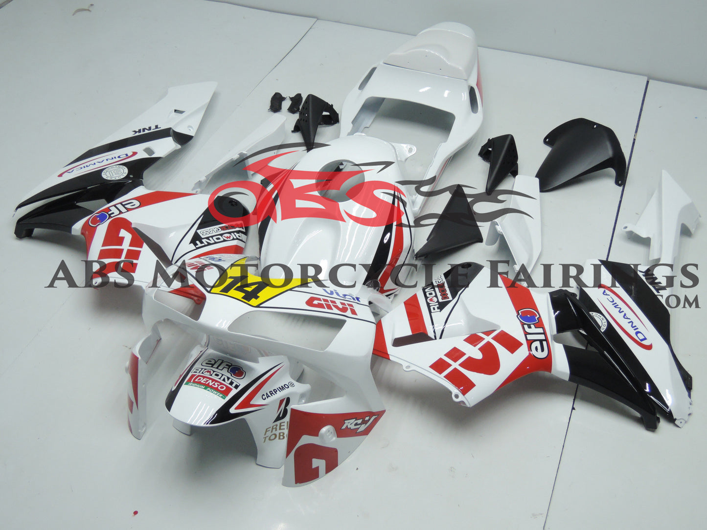 Honda CBR 600RR Fairings (2003-2004) White, Red, Black, Yellow Givi at KingsMotorcycleFairings.com