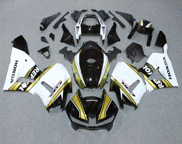 Honda CBR 600RR Fairings (2024-2025) Black, Gold, White Repsol at KingsMotorcycleFairings.com