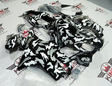 Honda CBR 600 F4i Fairings (2001-2003) Black, White, Gray Camouflage at KingsMotorcycleFairings.com