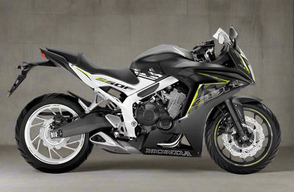 Honda CBR 650F Fairings (2017-2018) Matte Black, White at KingsMotorcycleFairings.com