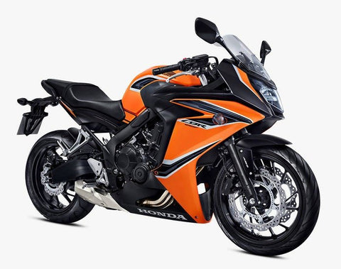Honda CBR 650F Fairings (2017-2018) Orange, Black at KingsMotorcycleFairings.com