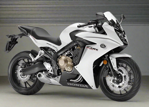 Honda CBR 650F Fairings (2017-2018) White, Black at KingsMotorcycleFairings.com