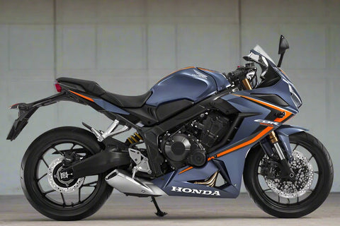 Honda CBR 650R Fairings (2021-2023) Matte Dark Blue, Orange, Black at KingsMotorcycleFairings.com