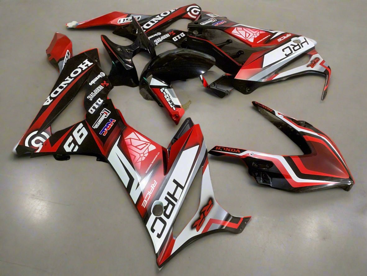 Honda CBR 650R Fairings (2021-2023) Matte Red, Black, White HRC at KingsMotorcycleFairings.com