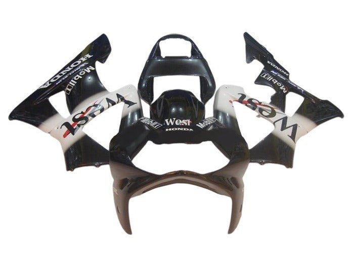 Honda CBR 900RR 929 Fairings (2000-2001) Black, White West at KingsMotorcycleFairings.com