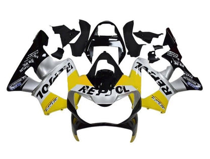 Honda CBR 900RR 929 Fairings (2000-2001) Yellow, Black, Repsol at KingsMotorcycleFairings.com