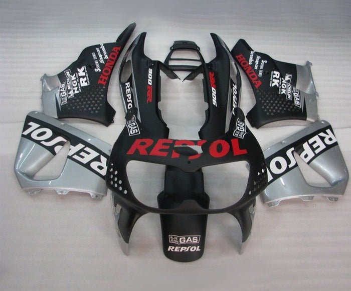 Honda CBR 900RR Fairings (1994-1995) Matte Black, Silver, Red Repsol at KingsMotorcycleFairings.com