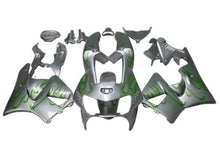Honda CBR 900RR Fairings (1998-1999) Silver, Green Flames at KingsMotorcycleFairings.com