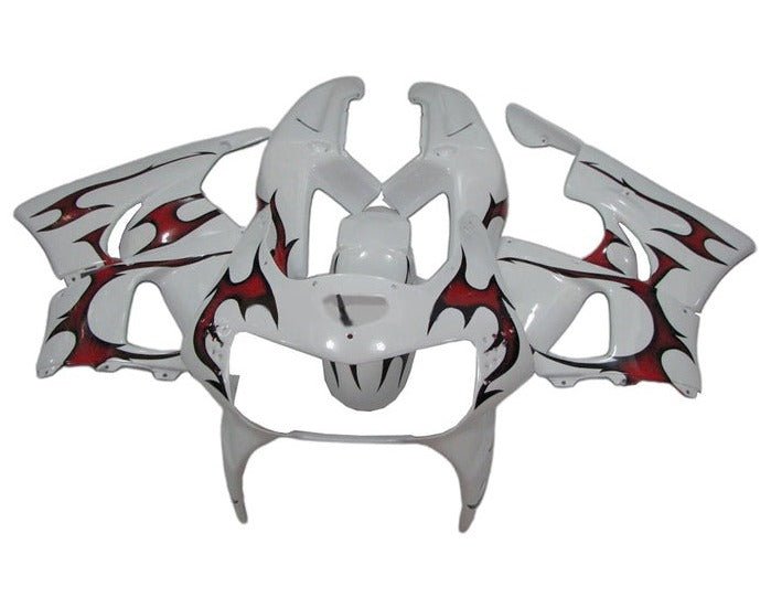 Honda CBR 900RR Fairings (1998-1999) White, Red Tribal at KingsMotorcycleFairings.com